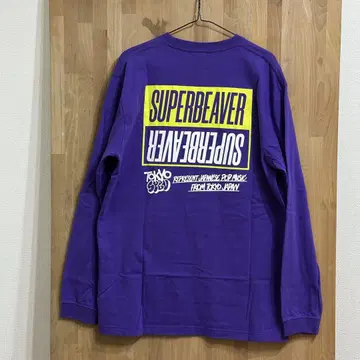 SUPER BEAVER 스트릿 L/S 티셔츠 보라색 XL 사이즈