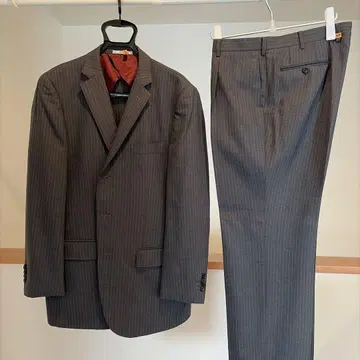 Zegna 그레이 스트라이프 비즈니스 정장 AB7