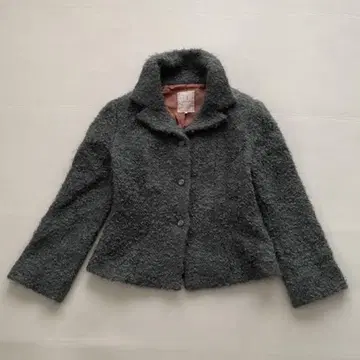 시빌라 니트 자켓 모헤어 자켓 L 그레이 카키 일본제 울