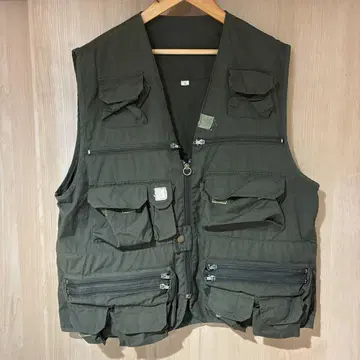 빈티지 낚시용 조끼 L 사이즈 올리브