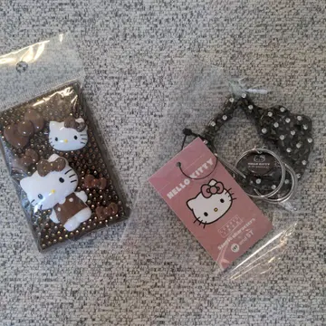 LOWRYSFARM 헬로키티 퀼팅 카라비너 데코 mini 거울