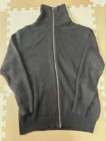 ZARA 블랙 풀 집업 스웨터