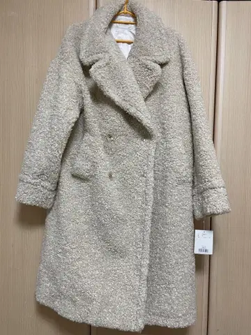 미셸 마카롱 롱 코트 보아 택 포함