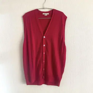 JOHN SMEDLEY 존스메들리 슬리브리스 가디건 레드