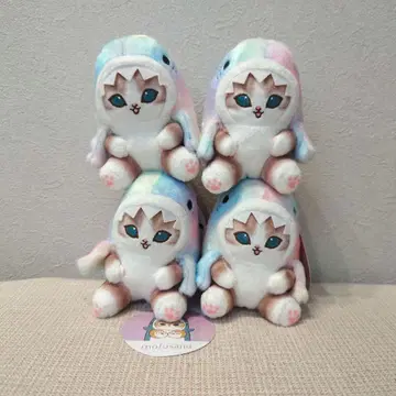 mofusand 파스텔 상어냥 마스코트 모프 샌드 4개 세트