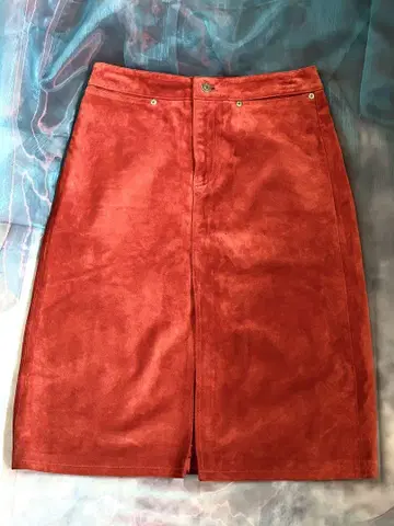 90s GAP 스웨이드 레더 스커트