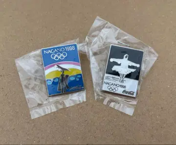 나가노 올림픽 공식 포스터 핀 배지 2세트