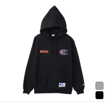 Champion MCMXIX 블랙 후드티 M 사이즈