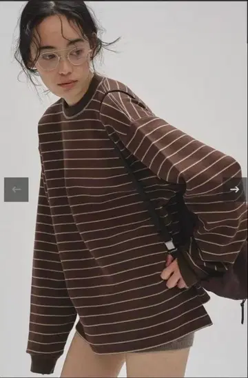 todayful Border Long T-shirts 초코