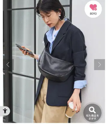 블랙 가죽 숄더백