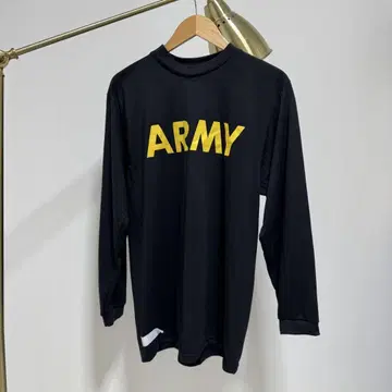 미군 US ARMY 모크넥 t셔츠 SizeM BLK 빈티지