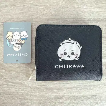치이카와 (먼작귀) 2단 접이식 지갑 블랙