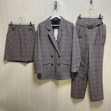 Heather 체크 셋업 3세트
