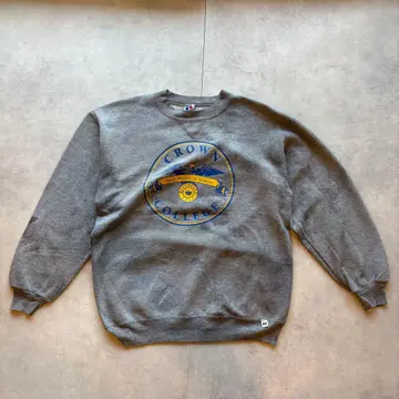 USA제 빈티지 러셀 애슬레틱 칼리지 프린트 M 그레이