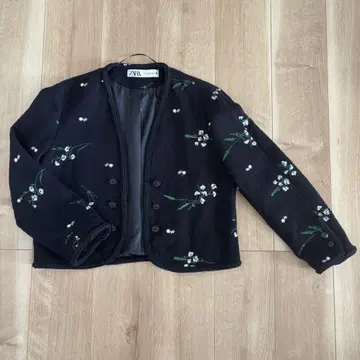[ 새상품급 ] ZARA 자수 텍스처 자켓 자수 자켓 M