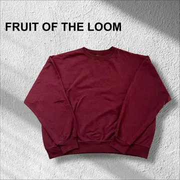FRUIT OF THE LOOM 긴팔 트레이닝복 딥 레드 XL