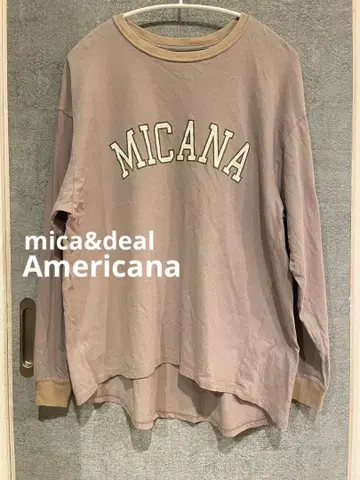 아메리카나 USED 가공 mica&deal 긴팔 티셔츠 마이카나