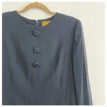 [ 새상품급 ] 11호 Lancel 블랙 원피스 포멀 시스루 무릎 기장