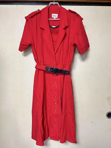 쇼와 레트로 미국 USA 구제 의류 vintage 빈티지 새빨간 원피스