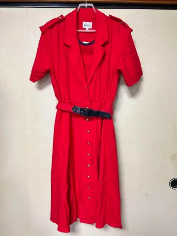 쇼와 레트로 미국 USA 구제 의류 vintage 빈티지 새빨간 원피스