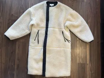 hyke 보아 롱 코트 크림색 size 2