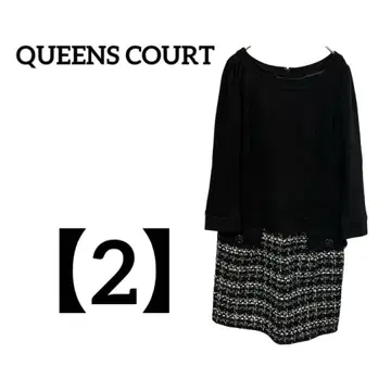 QUEENS COURT [ 2 ] 블랙 미니 원피스 2호 긴팔