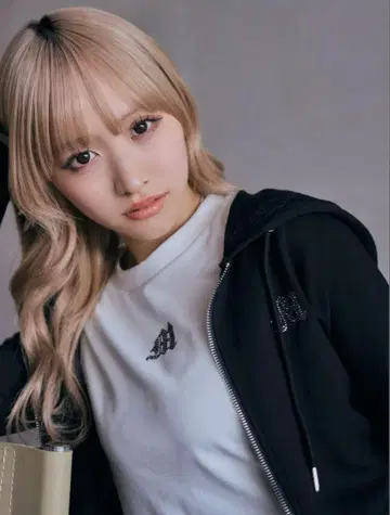 [ mililoa ] Rhinestone Zip Hoodie