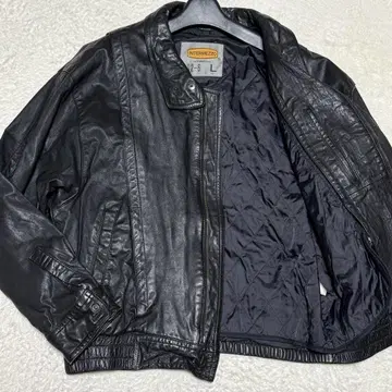 INTERMEZZO 인터메쪼 A-2 가죽 자켓 블랙 XL