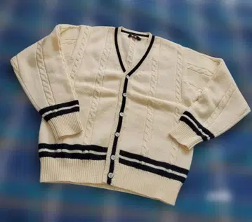 VAN Jacket 울 니트 가디건 아이보리