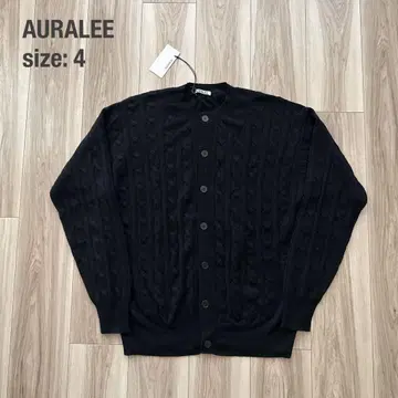 [ 새상품급/인기 ] AURALEE 캐시미어&실크 케이블 니트 가디건