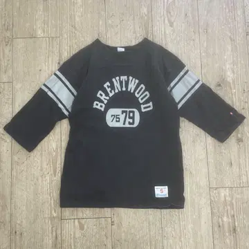 Champion 7부 소매 티셔츠 블랙 S