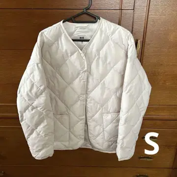 UNIQLO 퍼프테크 릴랙스 자켓 화이트 S