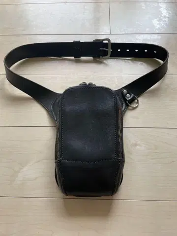 GAHO 힙색 오일 가죽 블랙