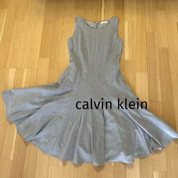 상태 좋음 Calvin Klein 그레이 슬리브리스 원피스 M