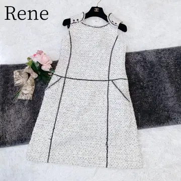 [ Rene ] 롱 원피스 TISSUE 일본제 슬리브리스 타이트