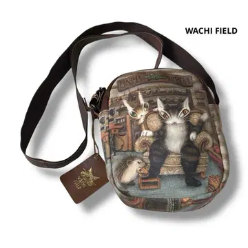 WACHI FIELD 숄더백 고양이 올 패턴 프린트