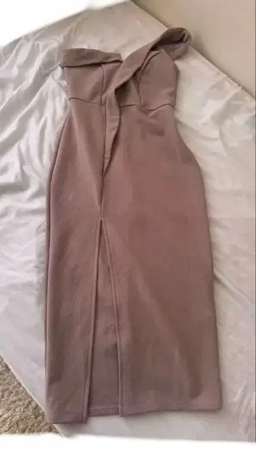 ASOS 원 숄더 베이지 원피스