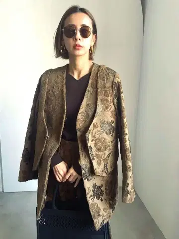 ameri UNDRESSED JACQUARD VEST SET JACKET
