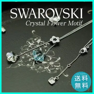 [ 세일 ] Swarovski 크리스탈 플라워 모티브 목걸이 새상품급