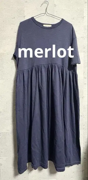 [ 멀로 ] merlot 반팔 티셔츠 원피스 롱 원피스 무지