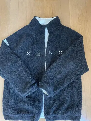 XENO 플리스 자켓 블랙 화이트