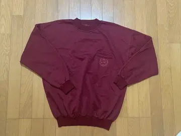 버건디 크루넥 트레이닝복