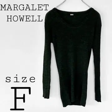 마가렛호웰 [ F ] 긴팔 상의 그린 계열 심플 루즈핏 넥