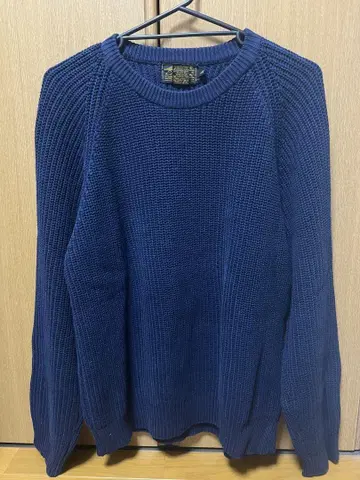 [ 80s ] Eddie Bauer 네이비 코튼 니트 XL