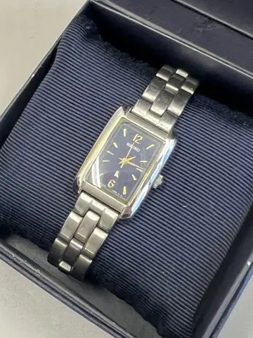 SEIKO 손목시계 실버 네이비