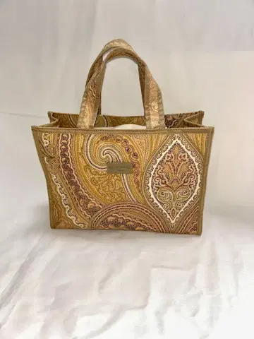 ETRO 미니 토트백 페이즐리 무늬 베이지