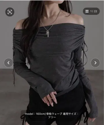 여성용 셔링 오프숄더 탑