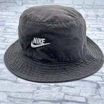 NIKE 블랙 빈티지풍 로고 버킷햇
