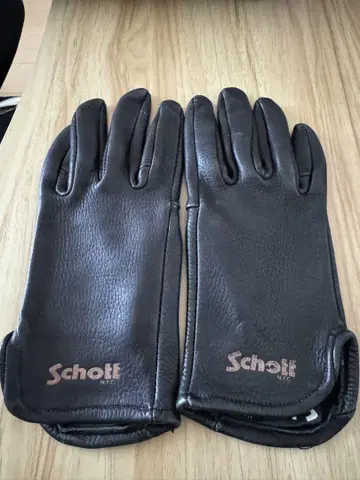 Schott 블랙 가죽 장갑