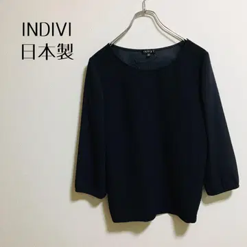 [ INDIVI 인디비 ] 상의 블랙 시어 소매 일본제 월드